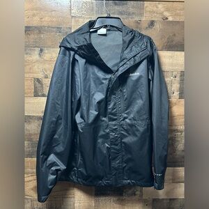 Columbia Men’s Black Water Tight II Long Sleeve Full zip Hooded Jacket Size L